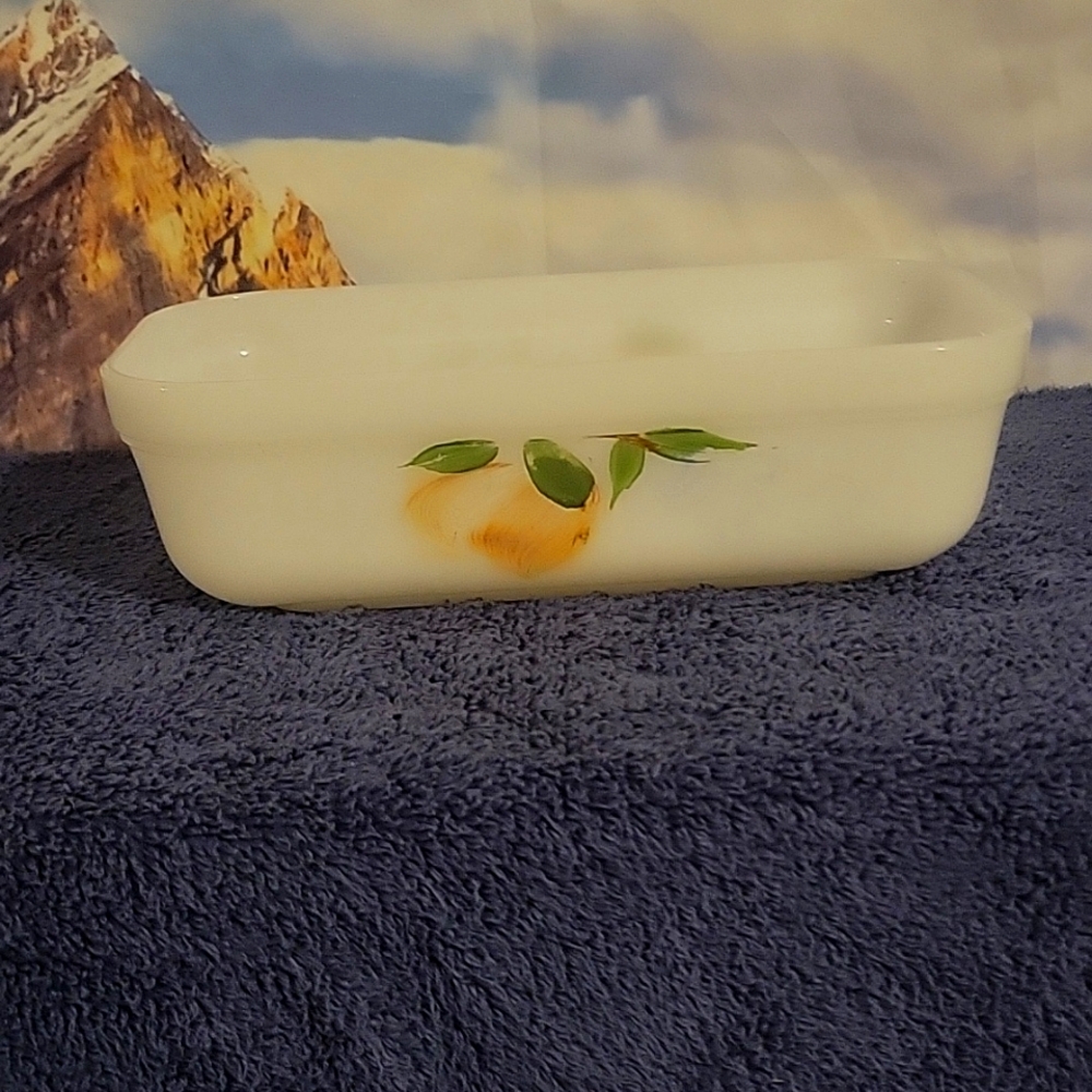 Fire-King vintage loaf pan 8 1/4" x 4 1/4"